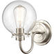 Olivia 1 Light 6.38 inch Satin Nickel Bath Vanity Light Wall Light
