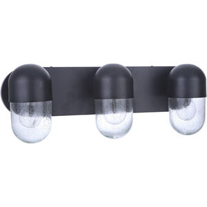 Pill 3 Light 22.5 inch Flat Black Vanity Light Wall Light