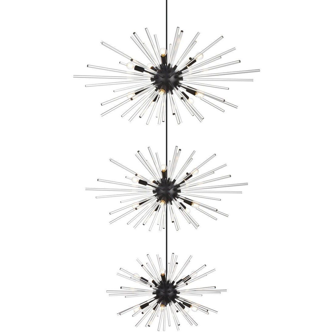 Sienna 30 Light 46 inch Black Chandelier Ceiling Light