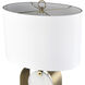 Farwell 33.5 inch 150.00 watt Honey Brass with White Table Lamp Portable Light