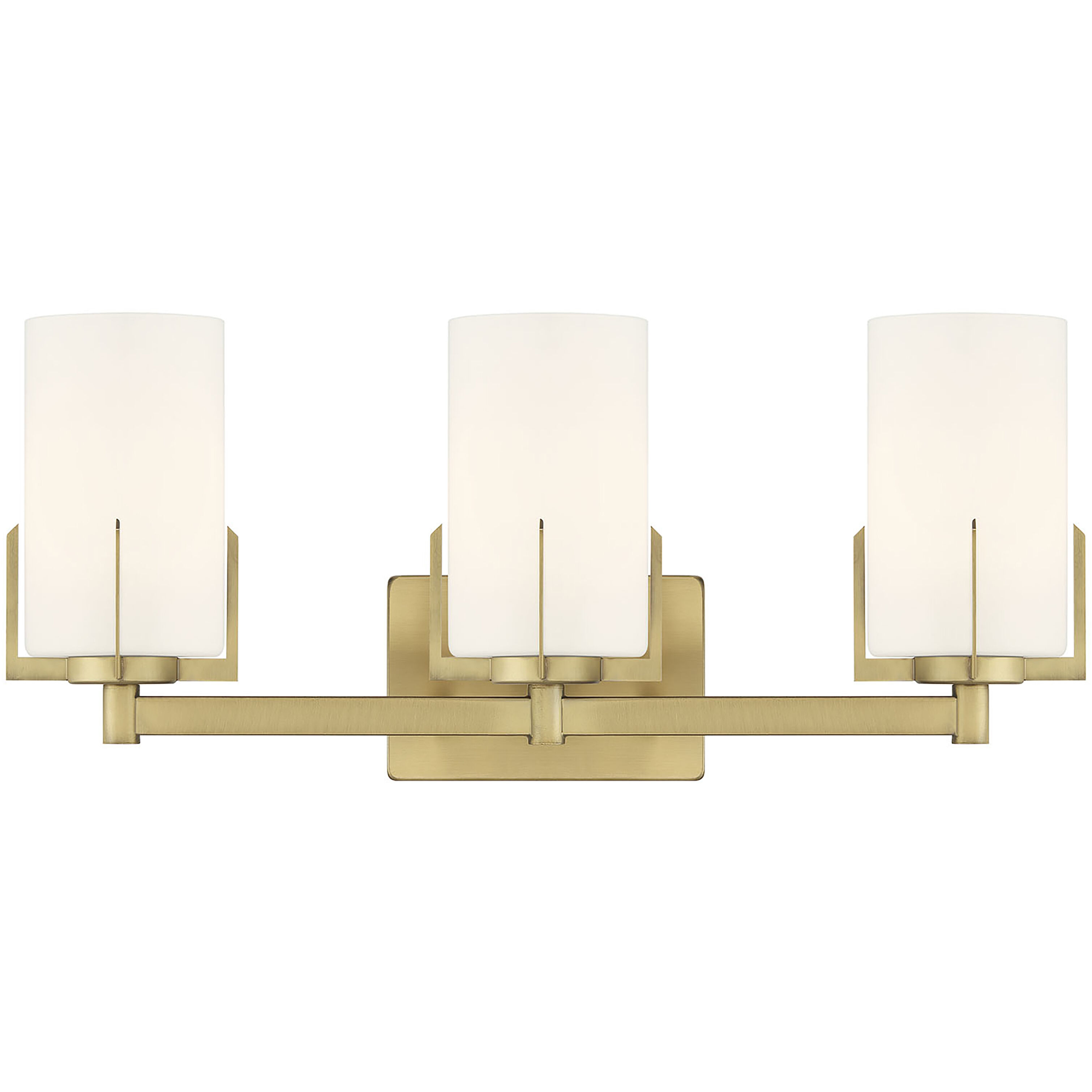 Froselle 3 Light 22 inch Vintage Brass Bathroom Vanity Light Wall Light