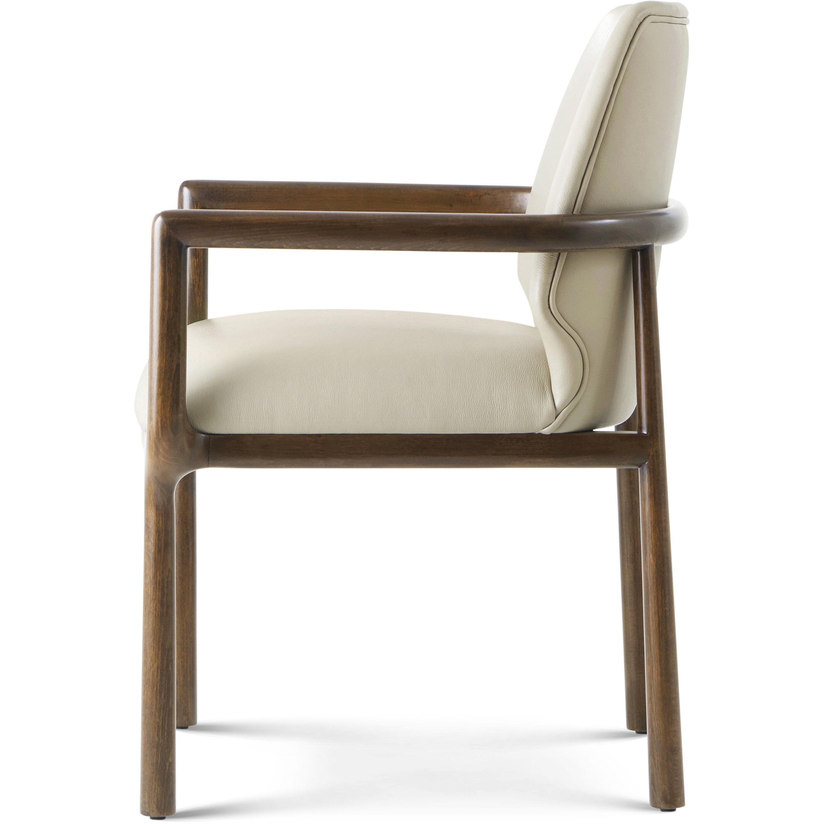 Kesden Pyramid Brown Dining Chair, Wooden, Upholstered