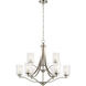 Elmwood Park 9 Light 32 inch Brushed Nickel Chandelier Ceiling Light