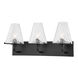 Irene 3 Light Soft Black Bath Bracket Wall Light