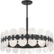 Boca 6 Light 27.5 inch Matte Black Chandelier Ceiling Light