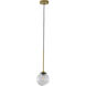 Canada 1 Light 6.3 inch Gold Pendant Ceiling Light