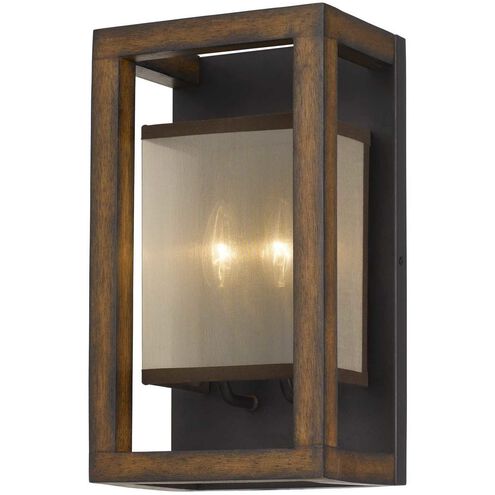 Signature 2 Light 8 inch Wood Wall Sconce Wall Light
