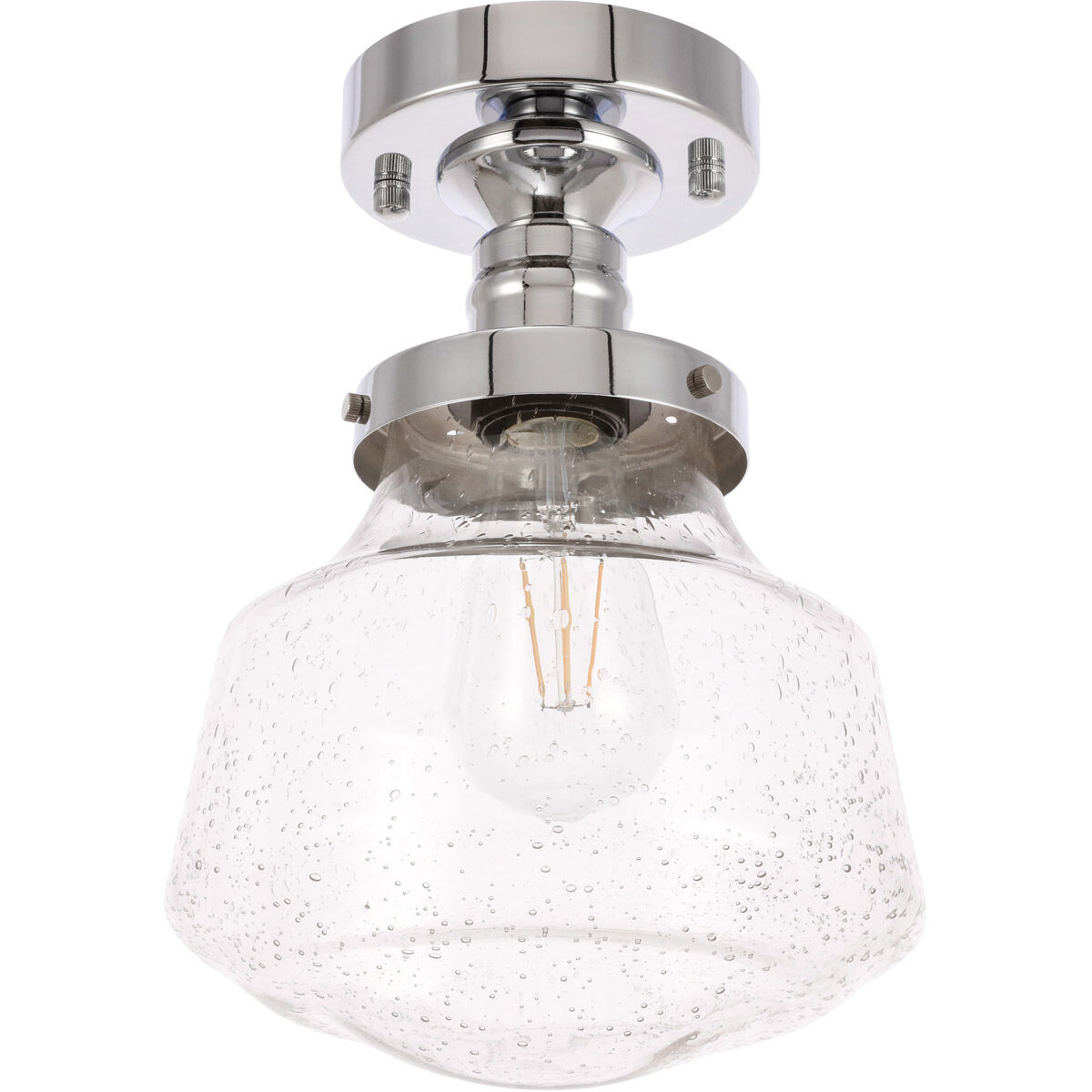 Lyle 1 Light 8 inch Chrome Flush Mount Ceiling Light