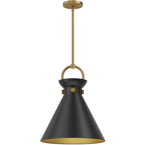 Alora Mood Emerson 1 Light 14 inch Aged Gold and Matte Black Pendant Ceiling Light