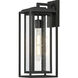 Cabana 1 Light 18 inch Black Outdoor Wall Mount