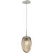 Meteo LED LED 10 inch Beige Silver Pendant Ceiling Light in Metallic Beige Silver, 2700K LED, Zircon Inner - Bronze Outer