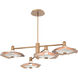 Cumulus LED 55 inch Novel Brass with White Metal Mobile Chandelier Ceiling Light