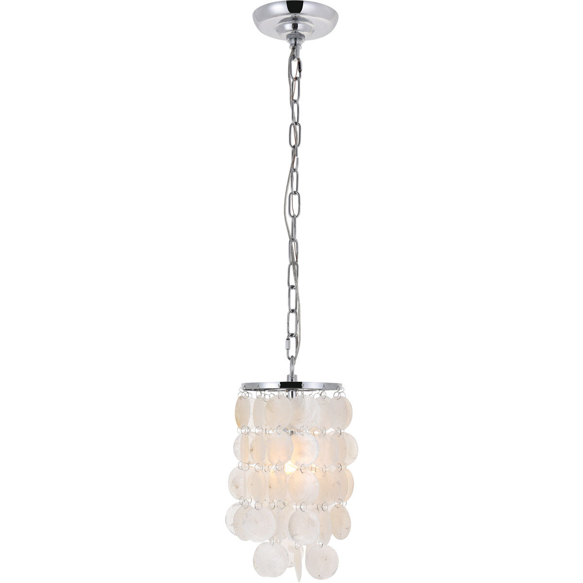 Selene 1 Light 6 inch Chrome Pendant Ceiling Light