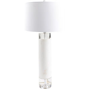 Monarch 31 inch 100 watt White Accent Table Lamp Portable Light