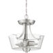 Neighborhood Grace 2 Light 13 inch Brushed Polished Nickel Convertible Semi Flush Ceiling Light in Clear Seeded, Neighborhood Collection