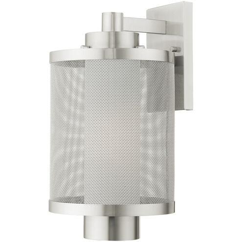 Nottingham 1 Light 17 inch Brushed Nickel Outdoor Wall Lantern