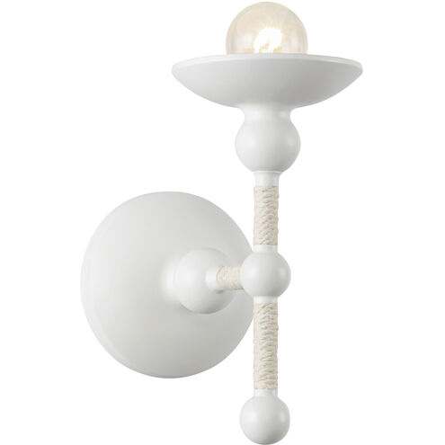 Nadine 1 Light 4.63 inch Matte White and Cotton Bath Vanity Light Wall Light