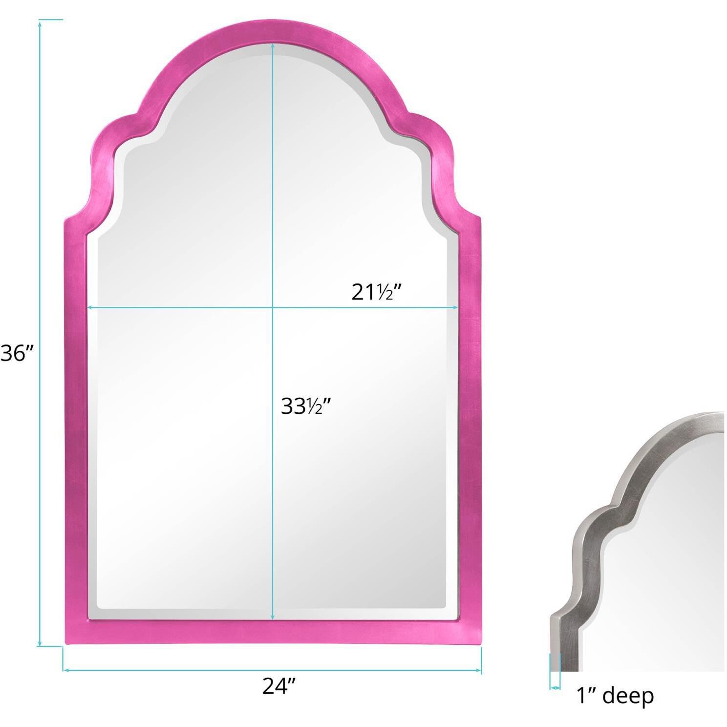 Sultan 36 X 24 inch Glossy Hot Pink Wall Mirror