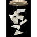 Elevate LED 23 inch Gold Pendant Ceiling Light in Gold Leaf, Blank Pages Studio Glass