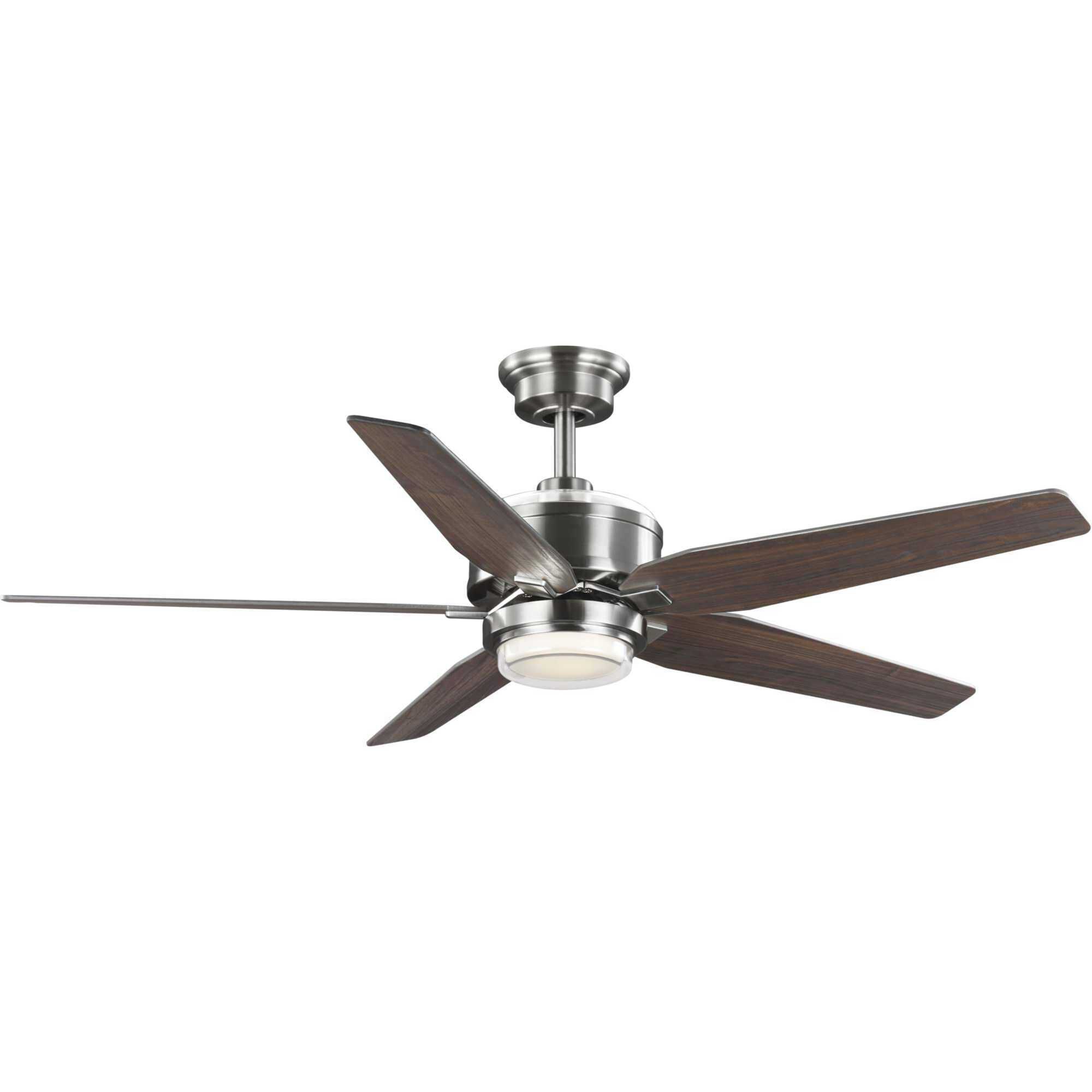 Byars 54 inch Brushed Nickel with Chestnut/American Walnut Blades Ceiling Fan