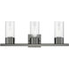 Carson 3 Light 23 inch Black Chrome Vanity Sconce Wall Light
