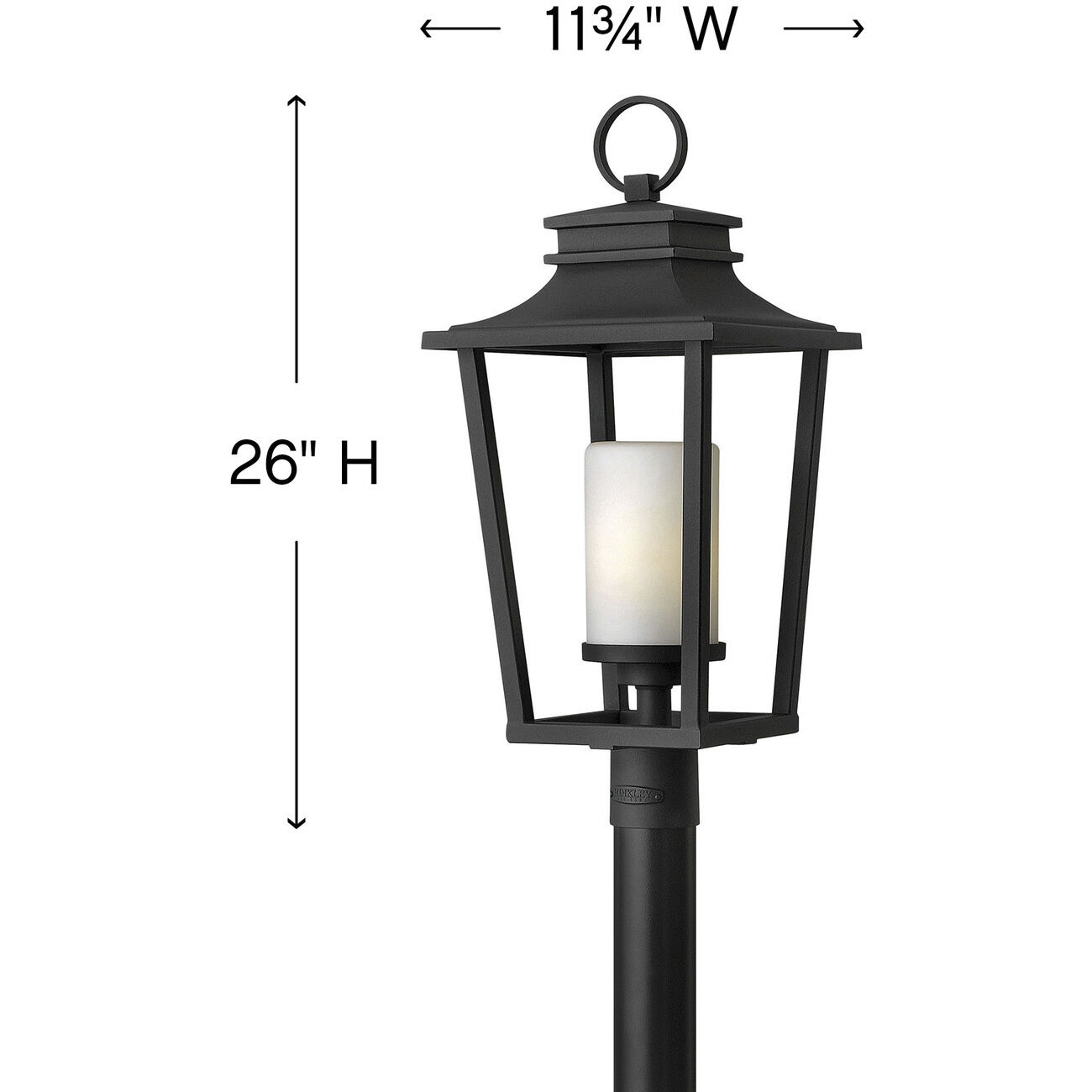 Sullivan 1 Light 26 inch Black Outdoor Post Mount Lantern