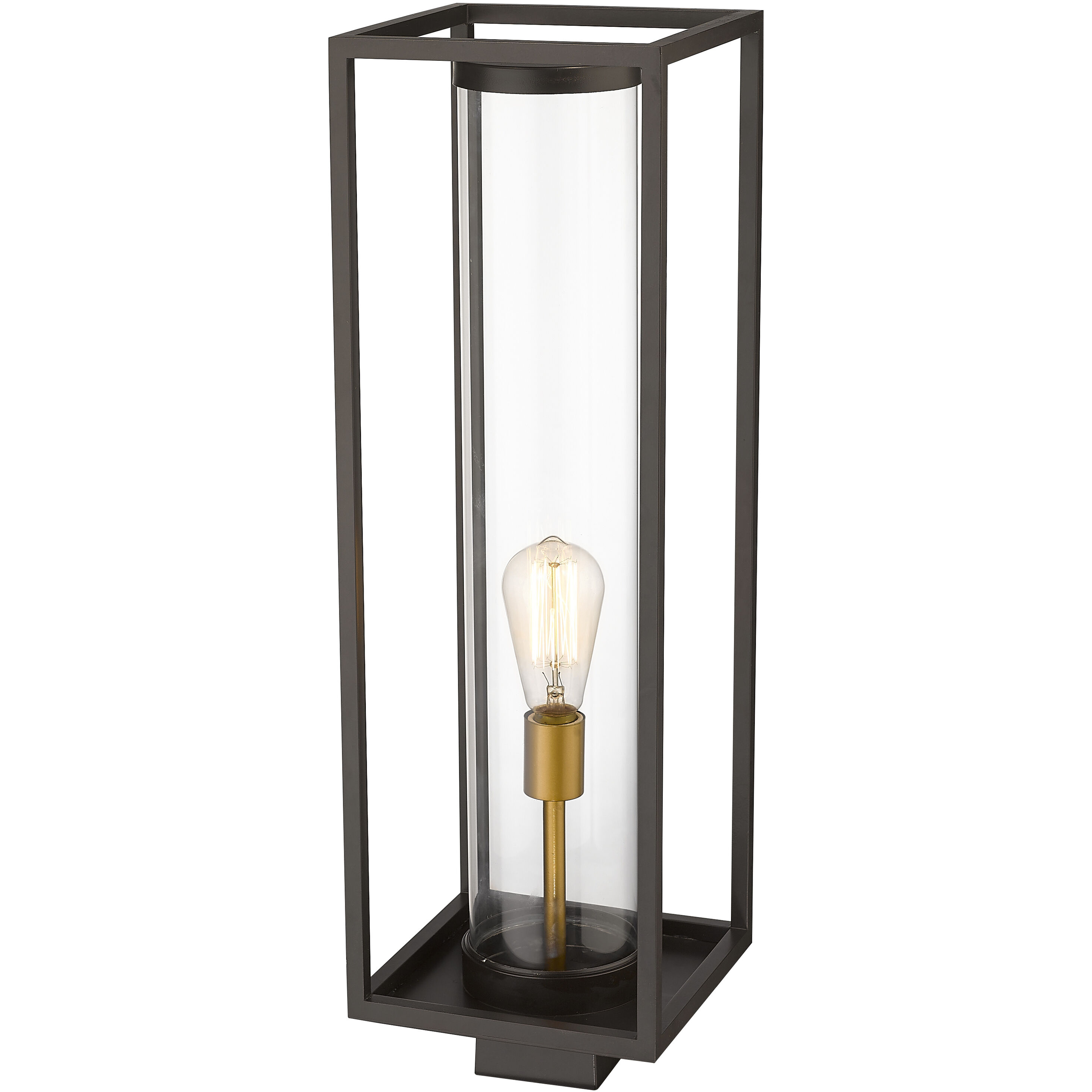 Dunbroch 1 Light 26.25 inch Deep Bronze and Outdoor Brass Outdoor Post Mount Fixture