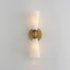 Krevat 2 Light 5 inch Black and Natural Aged Brass Wall Sconce Wall Light
