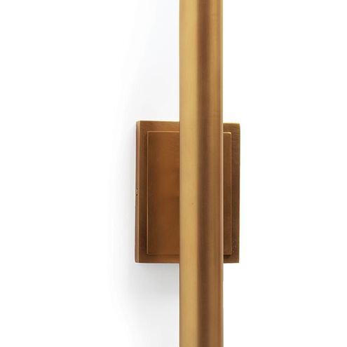 Redford 2 Light 4 inch Natural Brass Sconce Wall Light