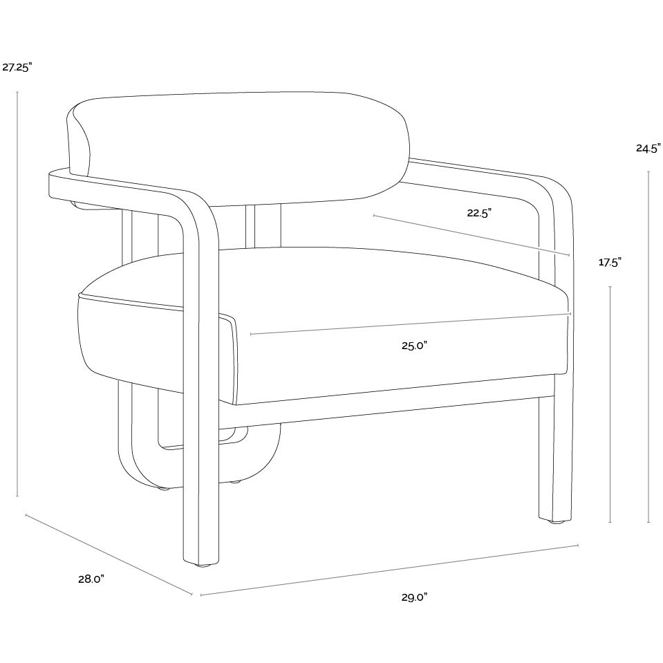 Madrone Brown / Ludlow Sesame Leather Lounge Chair