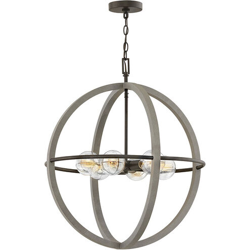 Bodie 6 Light 25 inch Dark Cement with Bronze Indoor Chandelier Ceiling Light