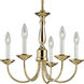 Kipling 5 Light 17.5 inch Polished Brass Chandelier Ceiling Light