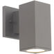 Cubix LED 6.75 inch Bronze Outdoor Wall Lighting in 3000K, WAC Limited