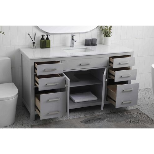 Lewis 60 X 22 X 34 inch Grey Vanity Sink Set