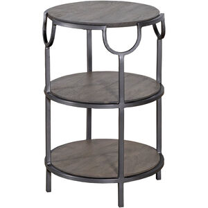 Sadler 16 inch Black with Gray Accent Table