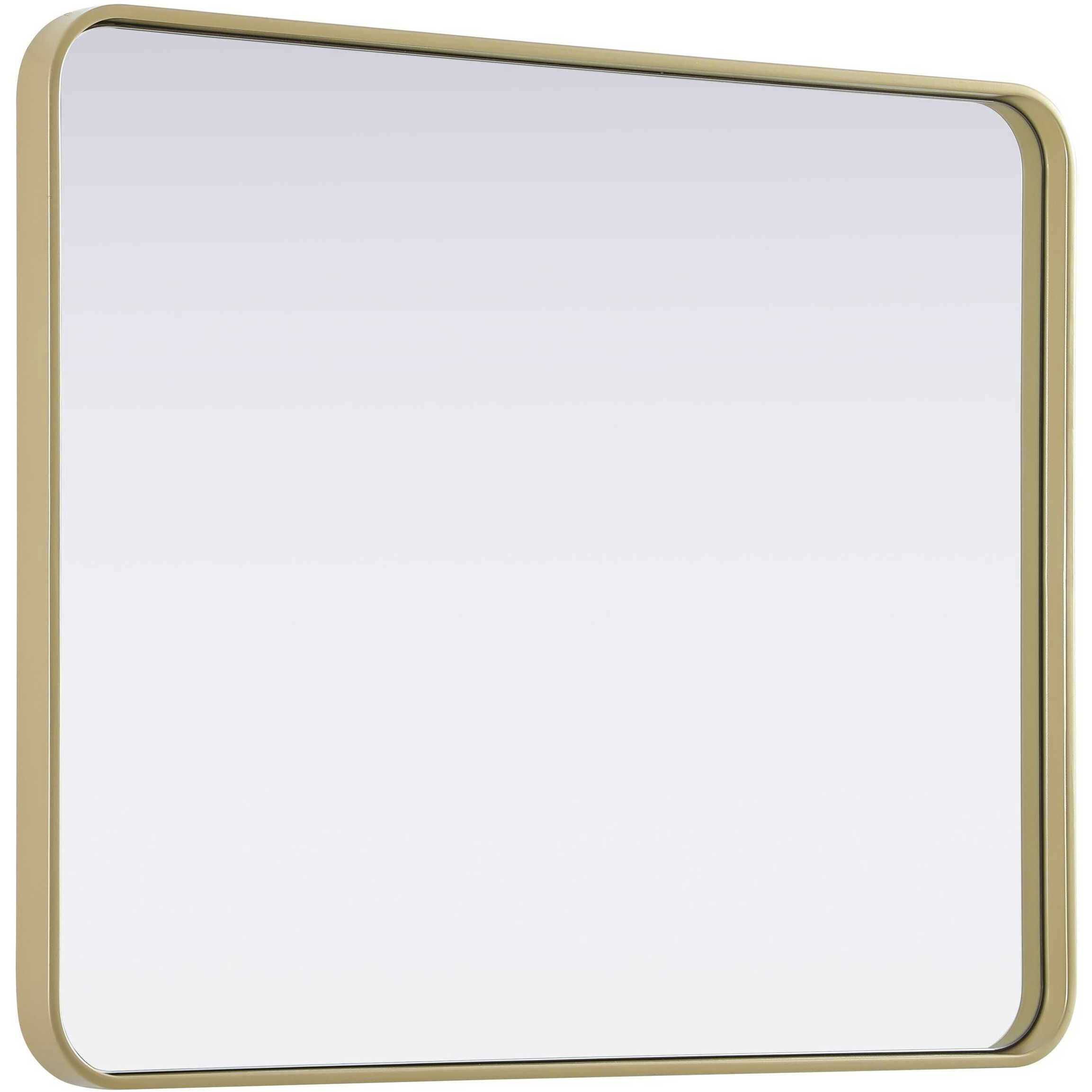 Remy 36 X 30 inch Brass Mirror