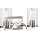 Lassiter 2 Light 16 inch Brushed Nickel Bath Vanity Wall Light