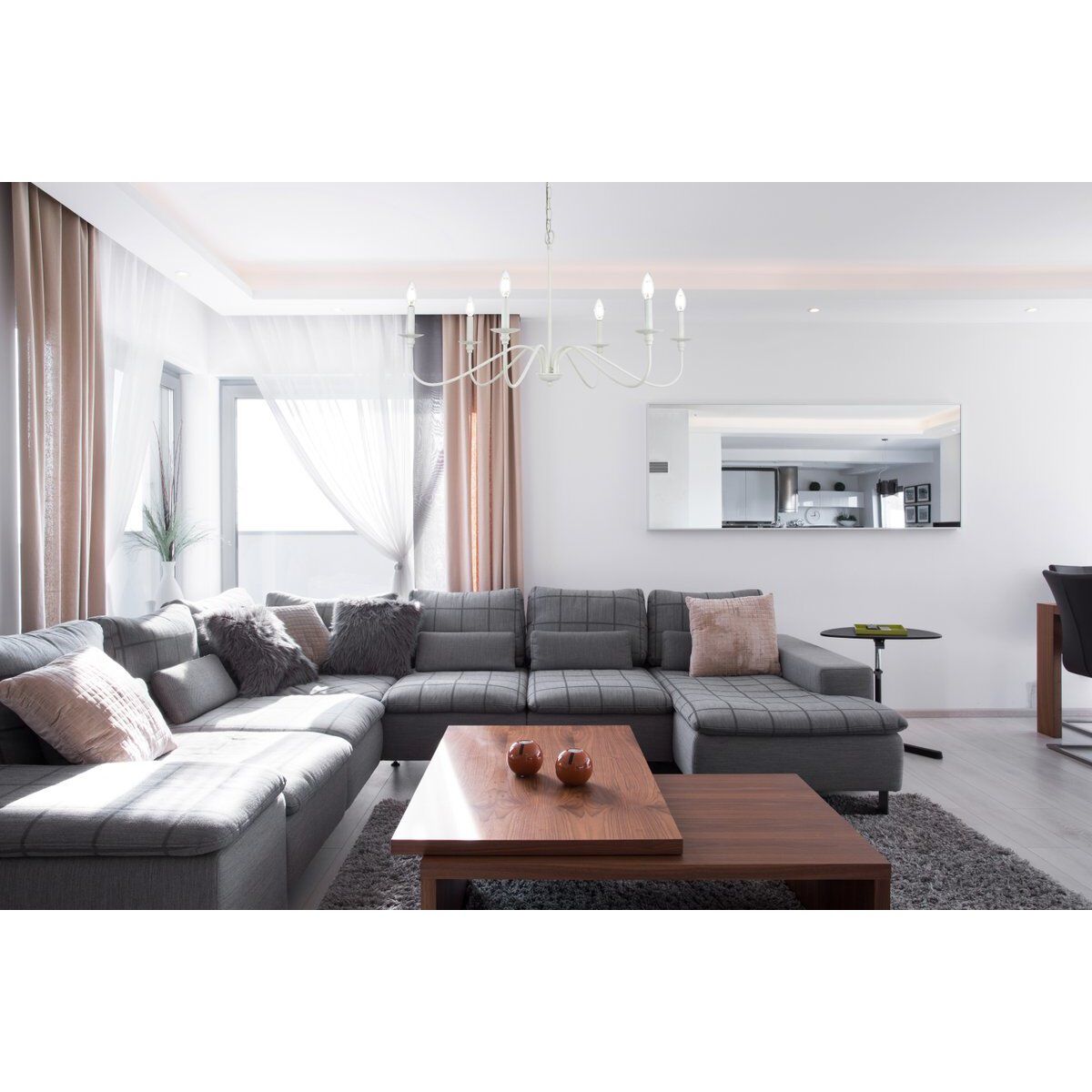 Rohan 6 Light 30 inch White Chandelier Ceiling Light