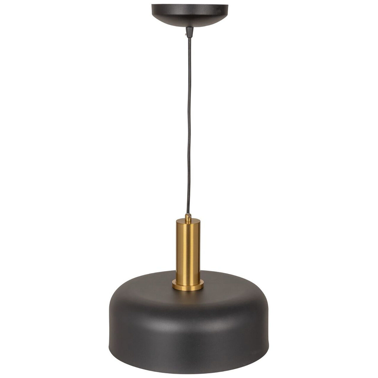 Orsa LED 11.5 inch Black and Brushed Brass Pendant Ceiling Light