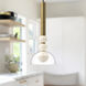 Rise LED 6 inch Brushed Gold Pendant Ceiling Light in Brushed Gold and Clear