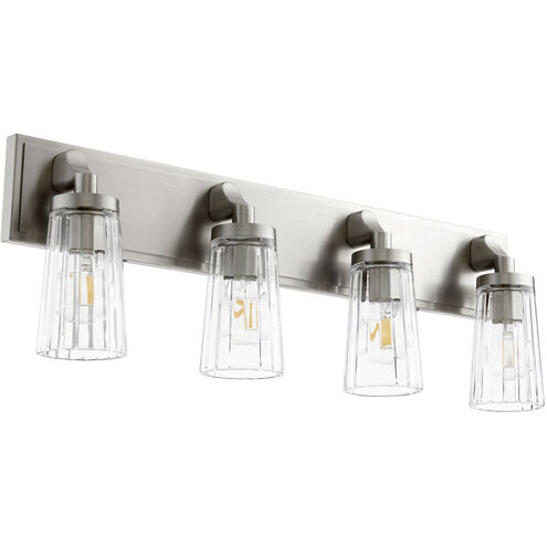 Fort Worth 4 Light 28.5 inch Satin Nickel Vanity Light Wall Light