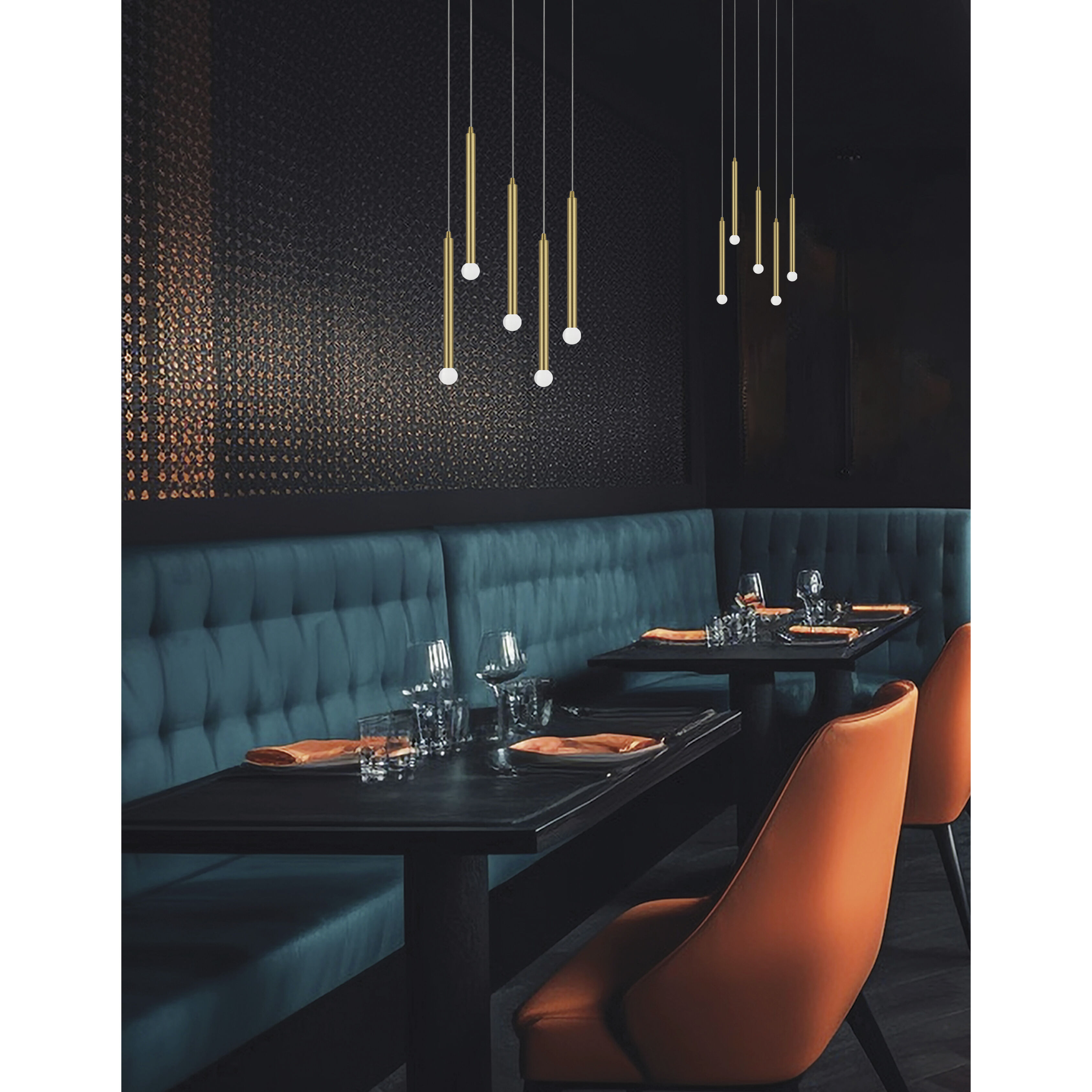 Sanya 5 Light 24 inch Aged Brass Multi Pendant Ceiling Light