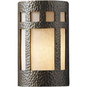 Ambiance Cylinder LED 12.5 inch Harvest Yellow Slate Outdoor Wall Sconce, Large