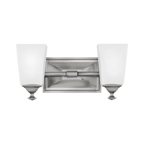 Baldwin 2 Light 14 inch Antique Nickel Bath Light Wall Light