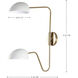 Trilby 1 Light 37 inch Matte White/Burnished Brass Bathroom Vanity Lights Wall Light