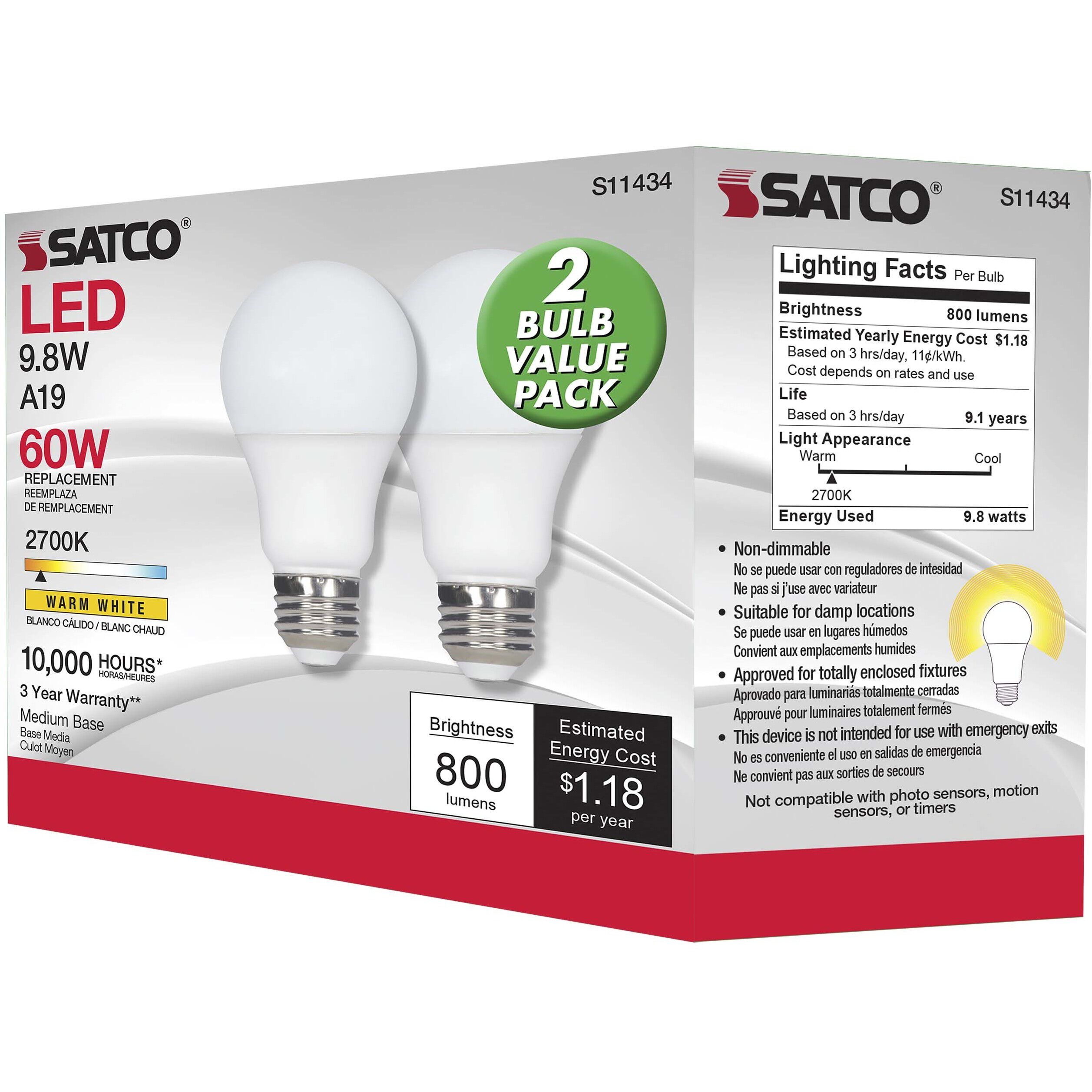 Lumos LED Medium 9.80 watt 2700K Type A Bulb