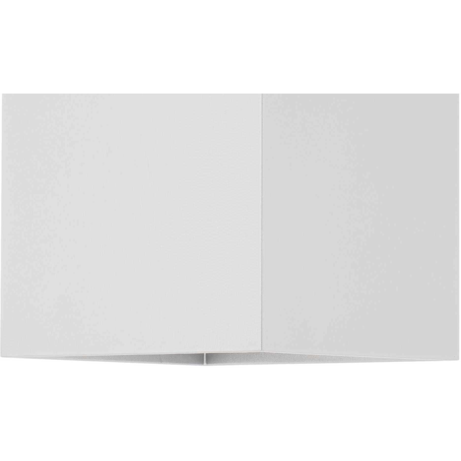 Square Outdoor Wall Lantern in White, Standard Lamping