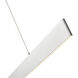 Slim LED 0.6 inch Brushed Aluminum Pendant Ceiling Light