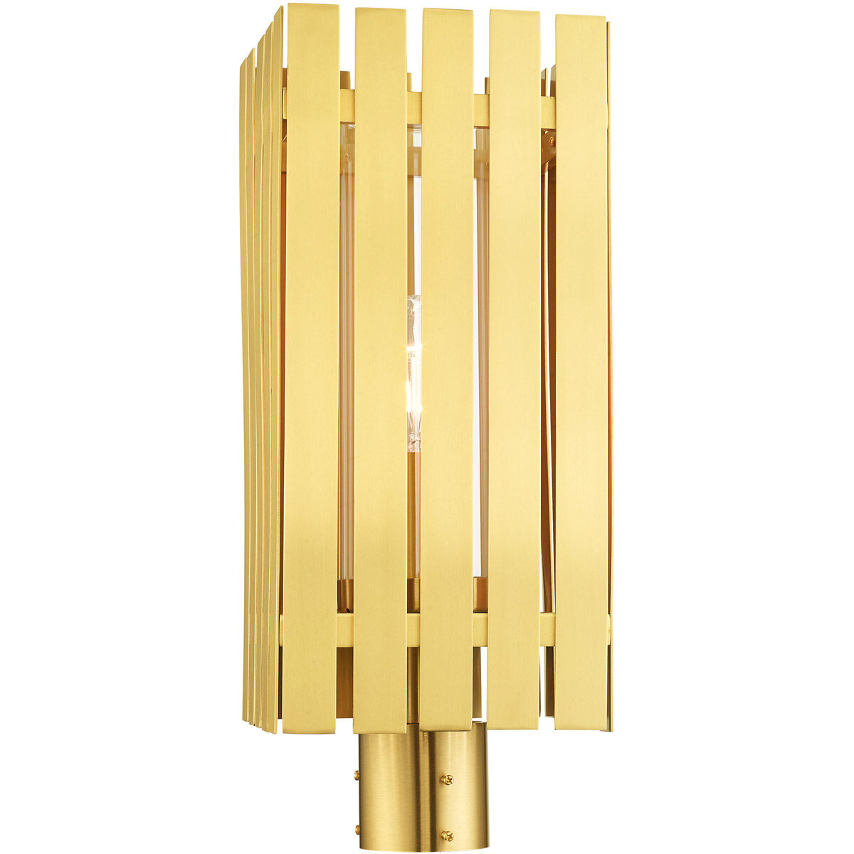Greenwich 1 Light 20 inch Satin Brass Outdoor Post Top Lantern