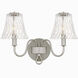 McKinney 2 Light 15.5 inch Brushed Nickel Bath Light Wall Light, Medium